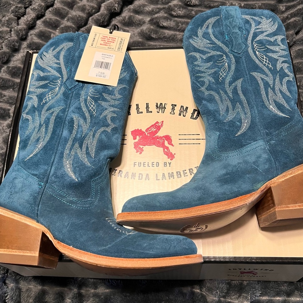 Idyllwind Womens Teal Leather Cowboy Boots